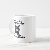 おはよう人間の召使いあなたの小さな毛皮のoverlor コーヒーマグカップ (正面左)