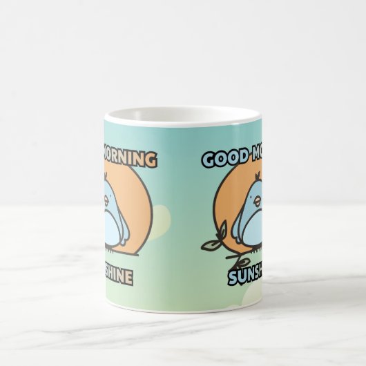 おはよう可愛い鳥の漫画 コーヒーマグカップ (中央)