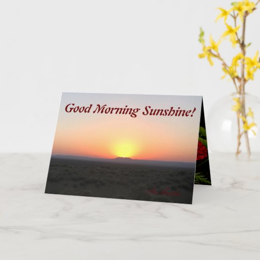 おはよう太陽 カード (黄色い花)