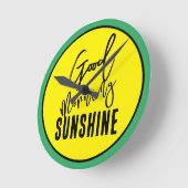 おはよう太陽 ラウンド壁時計 (傾斜)