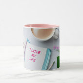 おはよう得よ私の人生マグ大好き マグカップ (中央)