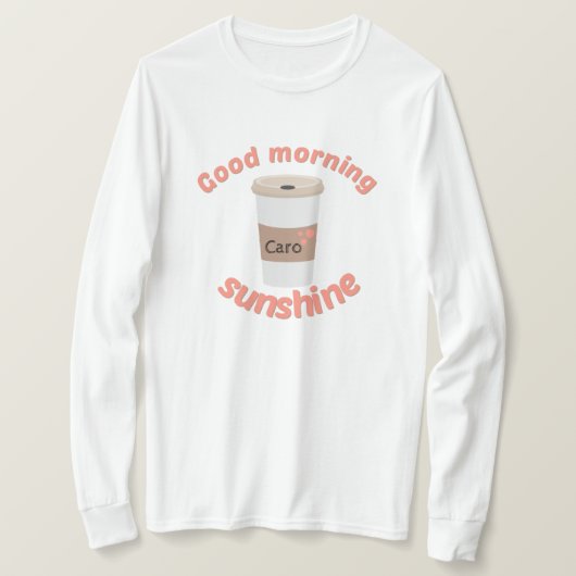 "おはよう日光のコーヒー" Tシャツ (デザイン正面)