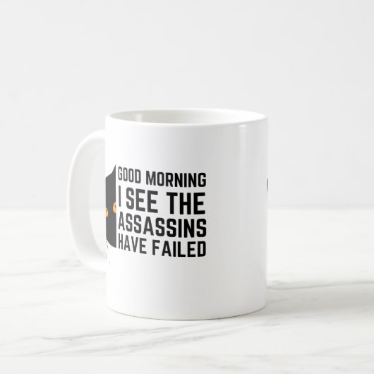 おはよう暗殺者が失敗したようだ コーヒーマグカップ (正面左)
