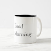 おはよう猫のマグ ツートーンマグカップ (正面右)