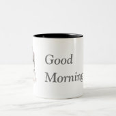 おはよう猫のマグ ツートーンマグカップ (中央)