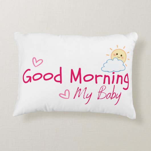 おはよう私のベビーデザイン アクセントクッション (裏面)