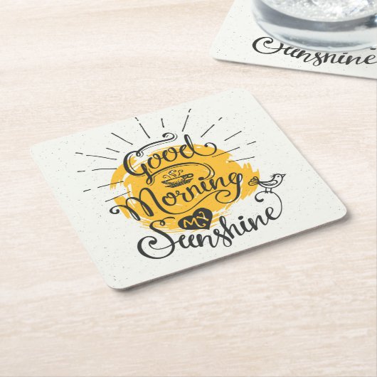 おはよう私の日光 スクエアペーパーコースター (アングル)