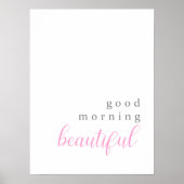 おはよう美しいメッ前向きセージ ポスター (正面)