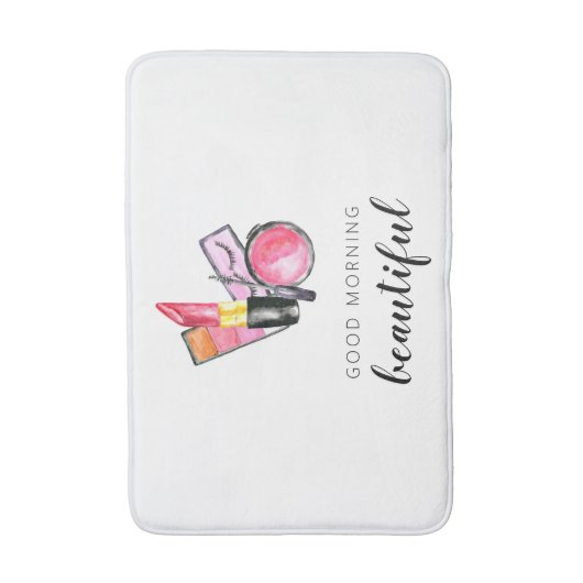 おはよう美しい化粧水彩の口紅 バスマット (正面縦)