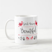 おはよう美しい11のozのクラシックで白いマグ コーヒーマグカップ (左)