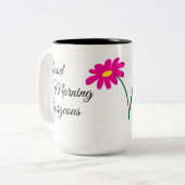 おはよう豪華なoz 15マグに2ある調子を与えました ツートーンマグカップ (正面左)