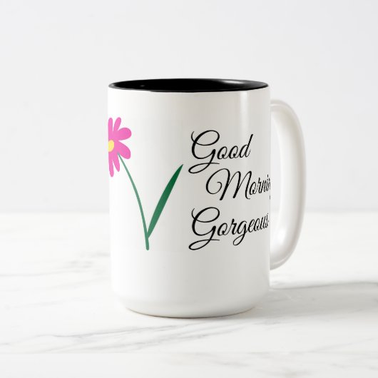 おはよう豪華なoz 15マグに2ある調子を与えました ツートーンマグカップ (正面右)