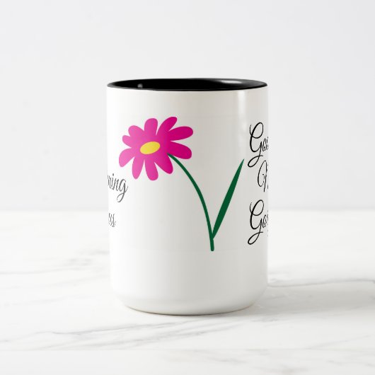 おはよう豪華なoz 15マグに2ある調子を与えました ツートーンマグカップ (中央)