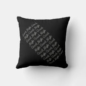 おはよう/おやすみなさい、黒く及び白い、2つは味方しました クッション (裏面)