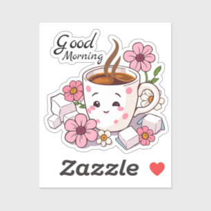 おはよう かわいいかわいいコーヒー シール