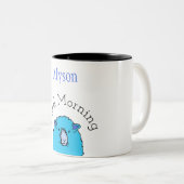 おはよう、かわいい青い羊パーソナライズされた、 ツートーンマグカップ (正面右)