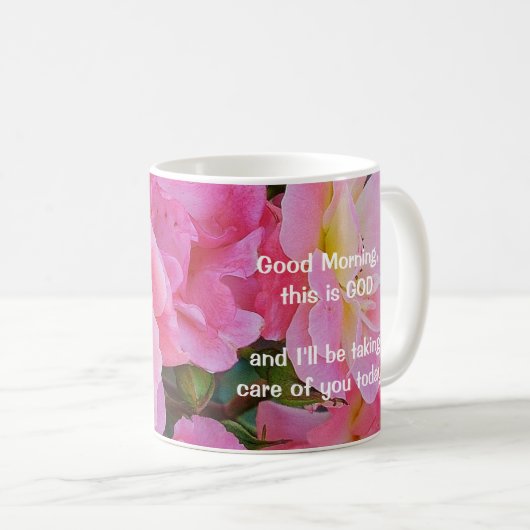 おはよう、これは神のコーヒーマグ コーヒーマグカップ (正面右)