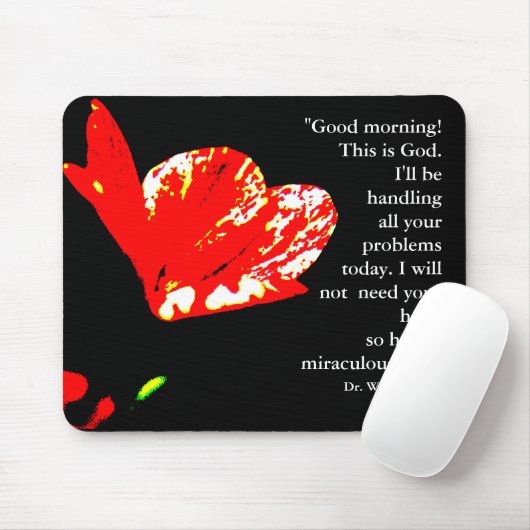 "おはよう! これは神の"マウスパッドです マウスパッド (マウス)