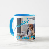 おはよう! ストレスが…始まるようにして下さい マグカップ (正面左)