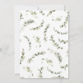 おはよう、ベイビー ガール レイェット、ユーカリ ベイビー シャワー 招待状 (裏面)