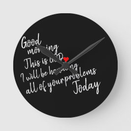 おはよう ラウンド壁時計