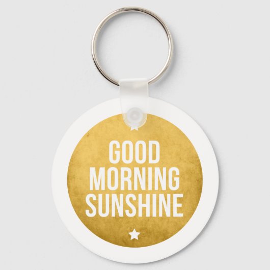 おはよう、ワードアート文字デザイン。 キーホルダー (正面)