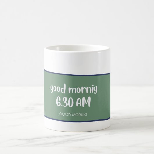 おはよう!今日は何の用だ?😊 コーヒーマグカップ (中央)