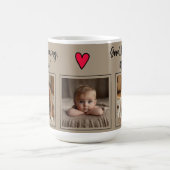 おはよう/午後!三写真テンプレート コーヒーマグカップ (中央)