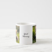 「おはよう」子猫 エスプレッソカップ (正面)