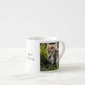 「おはよう」子猫 エスプレッソカップ (正面右)