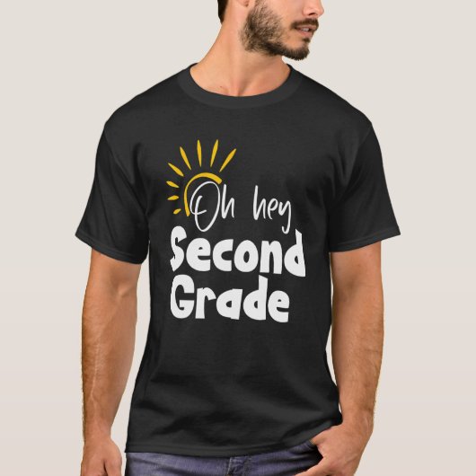 おはよう 小学校 2年生 担任の先生 2年生の教室 Tシャツ (正面)