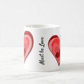 おはよう、恋に違いな楽しむい、デイハート コーヒーマグカップ (中央)