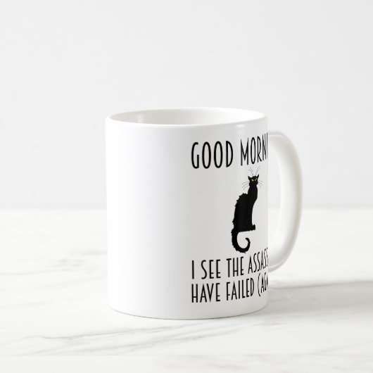 おはよう – 暗殺者が失敗したようだ コーヒーマグカップ (正面右)