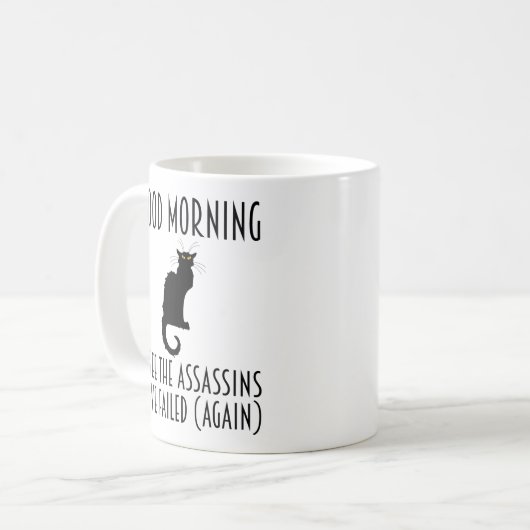 おはよう – 暗殺者が失敗したようだ コーヒーマグカップ (正面左)
