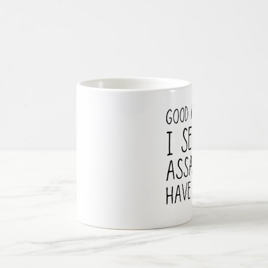 おはよう、暗殺者が失敗したようだ コーヒーマグカップ (中央)