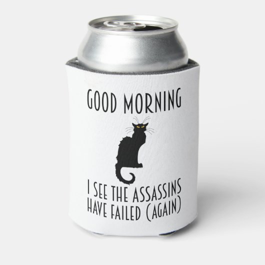 おはよう – 暗殺者が失敗したようだ 缶クーラー (缶裏面)