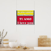 おはよう – 私はあなたを愛している ポスター (キッチン)