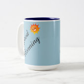 おはよう…私は暗殺者が失敗するのを見ます ツートーンマグカップ (正面左)