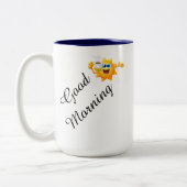 おはよう…私は暗殺者が失敗するのを見ます ツートーンマグカップ (左)