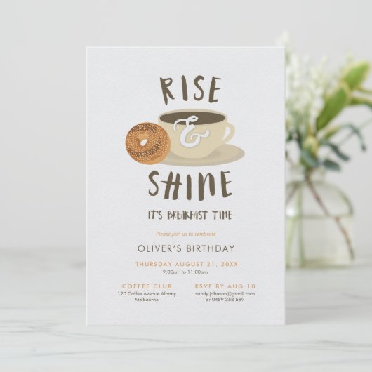 おはよう!誕生日の朝食パーティー 招待状 (スタンド正面)