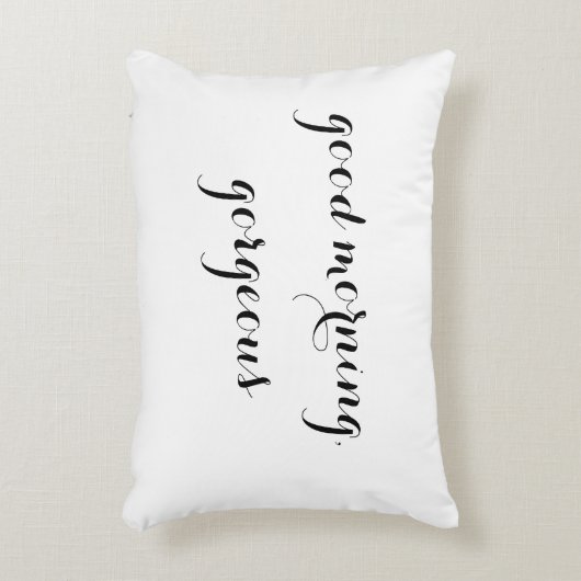 "おはよう、豪華な"装飾的な枕 アクセントクッション (正面(垂直))