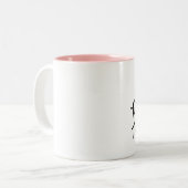 おはようMi Amor! ピンクのハートを使って ツートーンマグカップ (正面左)