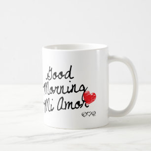 おはようMi Amor! 赤い中心を使って コーヒーマグカップ
