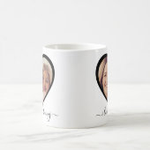 おはようMom 2パーソナライズされたハート写真 コーヒーマグカップ (中央)