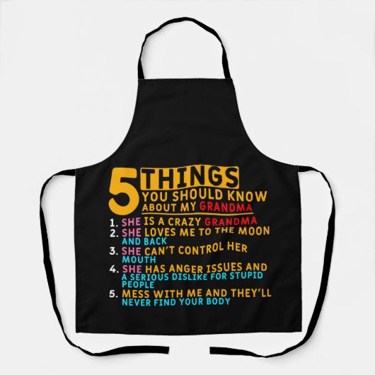 おばあおもしろいちゃんと孫 エプロン (正面)