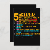 おばあおもしろいちゃんと孫 サンキューカード (正面/裏面)