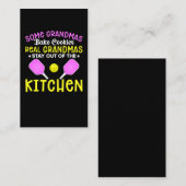 おばあおもしろいちゃんスポーツ好きおばあちゃんピクルボール 名刺 (正面/裏面)