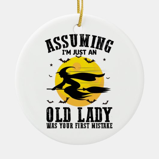 おばあさんが最初の魔女だとしたら セラミックオーナメント (正面)