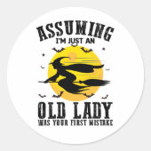 おばあさんが最初の魔女だとしたら ラウンドシール (正面)