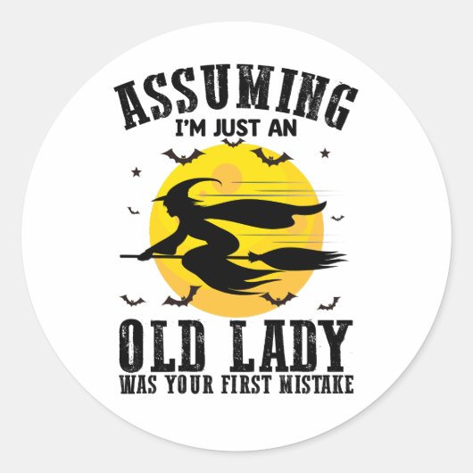 おばあさんが最初の魔女だとしたら ラウンドシール (正面)